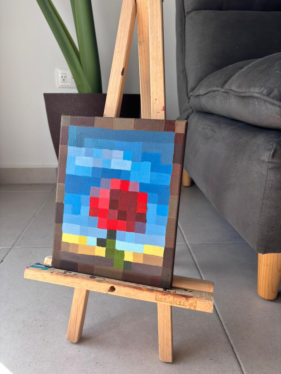 pintura flor minecraft
